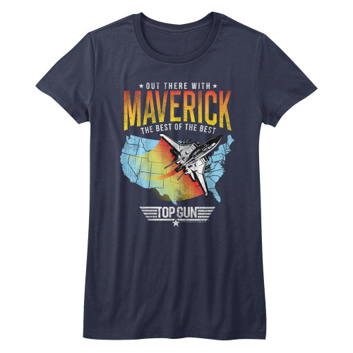 Top Gun Maverick Dive Ladies T-Shirt - Vintage Navy