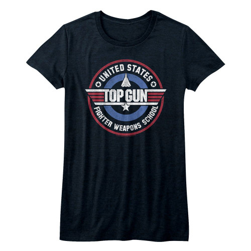 Top Gun Weapon School Ladies T-Shirt - Black