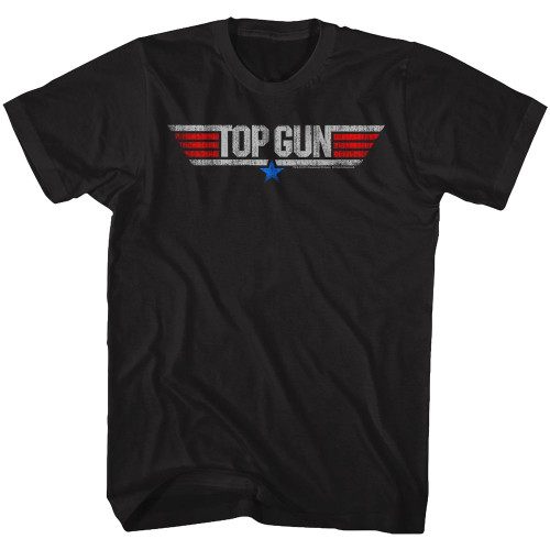 Top Gun Red Logo T-Shirt - Black
