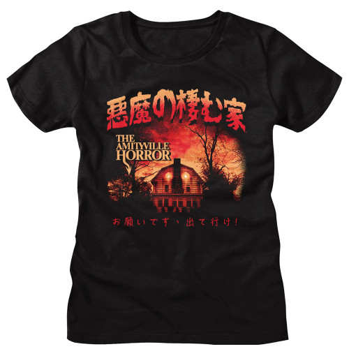 Amityville Horror Ah Kanji Ladies T-Shirt - Black