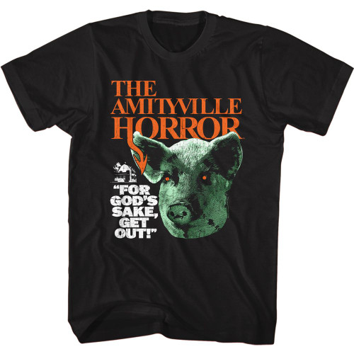 Amityville Horror Pig Head T-Shirt - Black