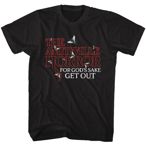 Amityville Horror Flies Get Out T-Shirt - Black
