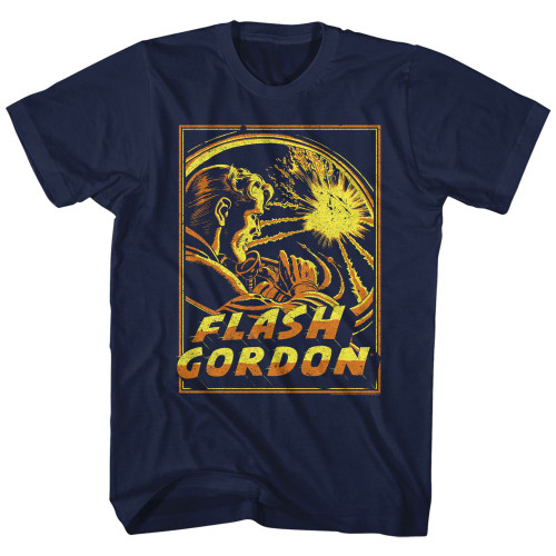 Flash Gordon Space Explosion T-Shirt - Navy