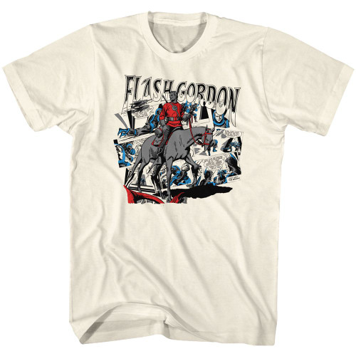 Flash Gordon Flash Collage T-Shirt - Natural