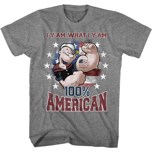 Popeye Yam American T-Shirt - Gray