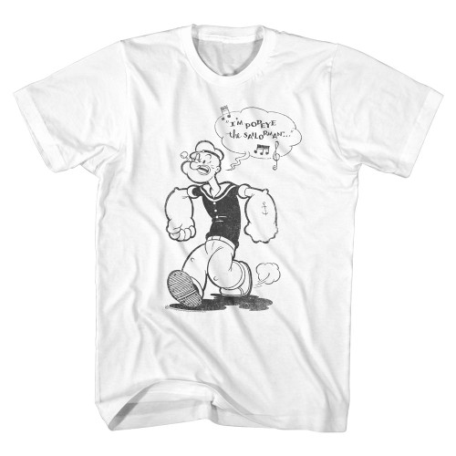 Popeye The Sailor Man T-Shirt - White