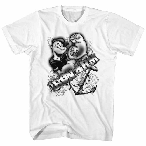 Popeye Iron Arm T-Shirt White