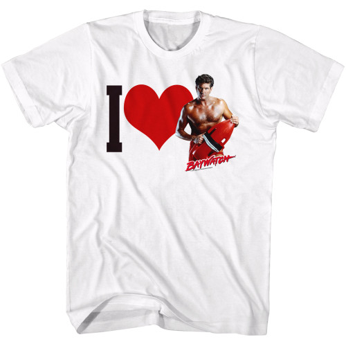 Baywatch I Heart Hoff T-Shirt - White