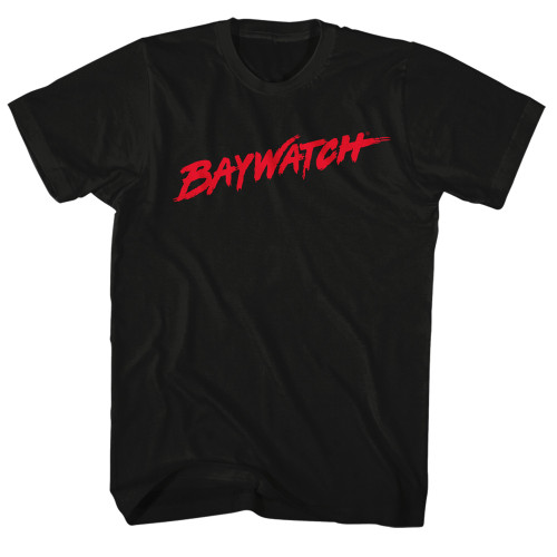 Baywatch Red Logo T-Shirt - Black