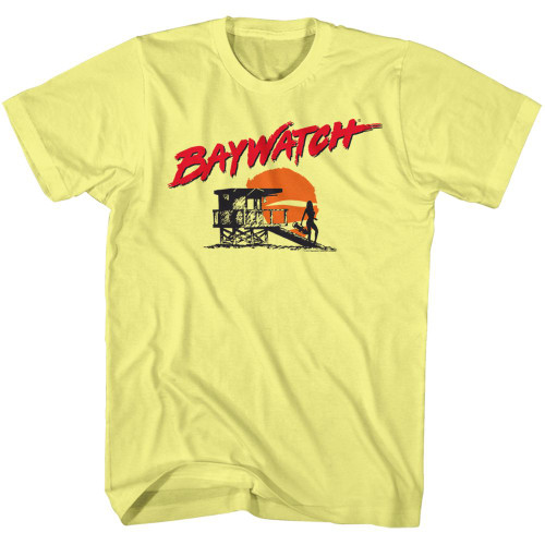 Baywatch Silhouette T-Shirt - Yellow