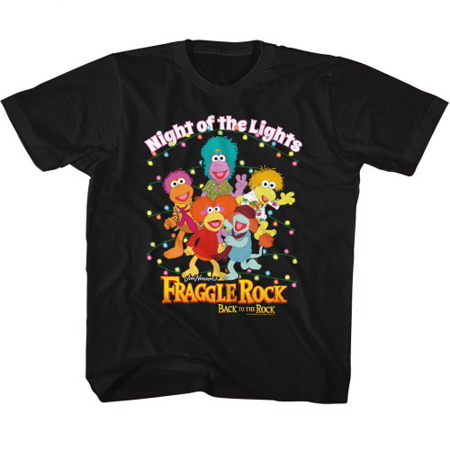 Fraggle Rock Night Of The Lights Youth T-Shirt - Black