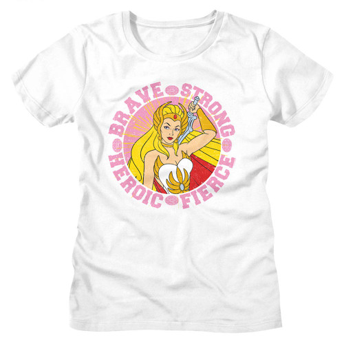 Masters of the Universe She ra Brave & Strong Ladies T-Shirt - White