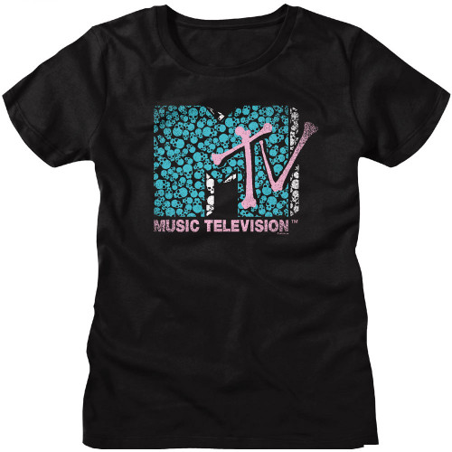 MTV Skull & Bones Ladies T-Shirt - Black