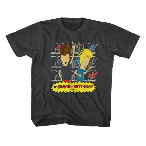MTV Beavis & Butthead Logo Youth T-Shirt - Black