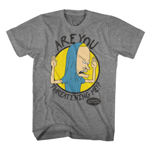 MTV Beavis & Butthead Are You Threatening Me!? T-Shirt - Graphite