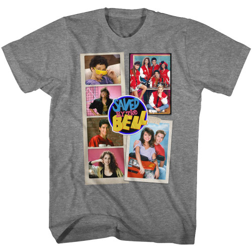 Saved By The Bell Scrapbook T-Shirt - Graphite