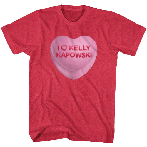 Saved By The Bell Kelly Candy Heart T-Shirt - Red