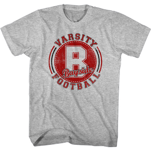 Saved By The Bell Varsity Football T-Shirt - Gray