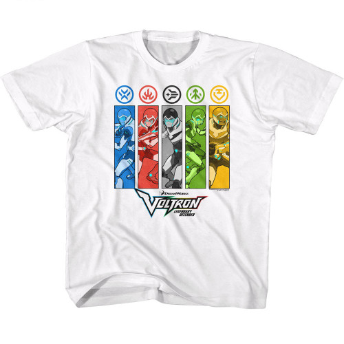 Voltron Rectangles & Icons Youth T-Shirt - White