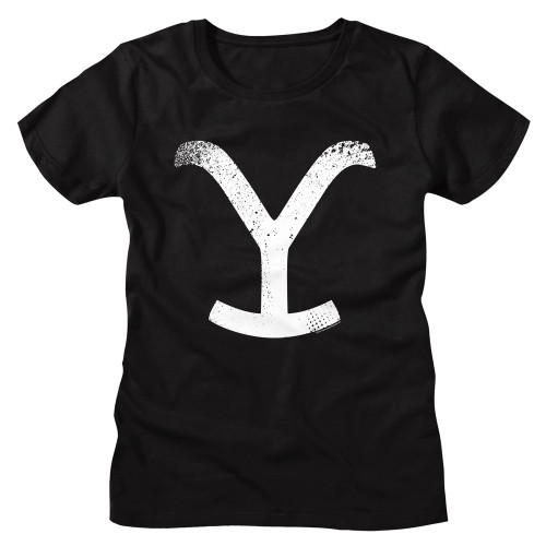 Yellowstone Big Y Logo Ladies T-Shirt - Black