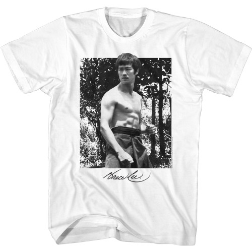 Bruce Lee B&W Photo T-Shirt - White