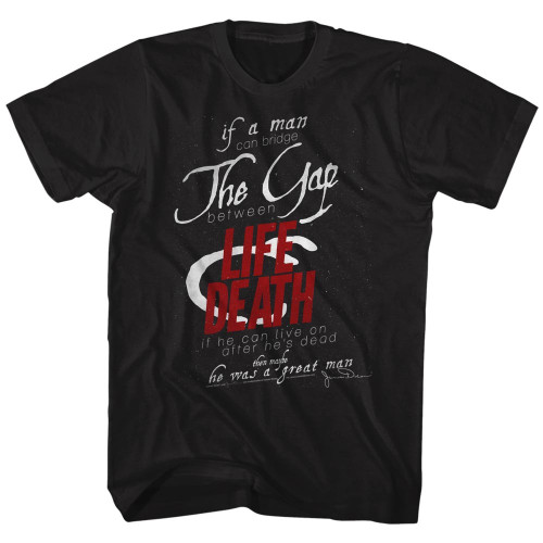 James Dean Life & Death T-Shirt - Black