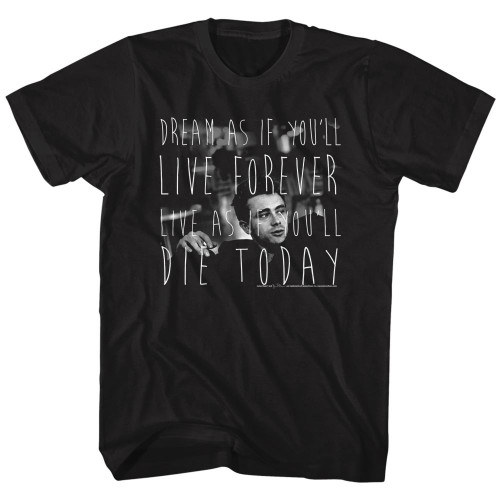 James Dean Die Today T-Shirt - Black