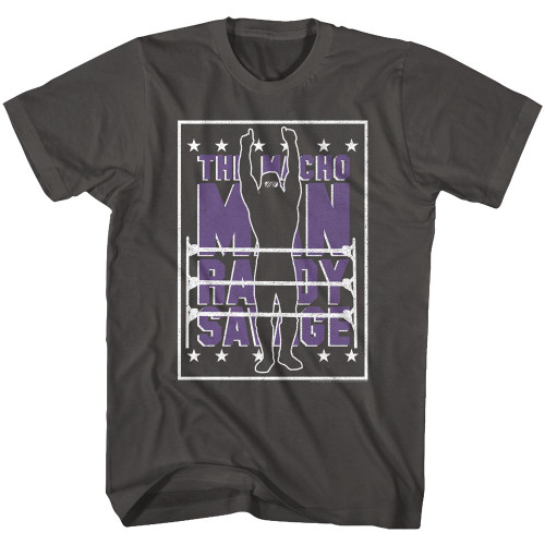 WWE Randy Savage Macho Man Poster T-Shirt - Smoke