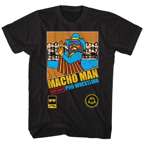 WWE Randy Savage Macho Man Pro Wrestling T-Shirt - Black