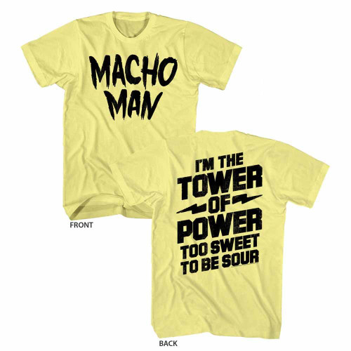 WWE Randy Savage Macho Man Tower T-Shirt - Yellow
