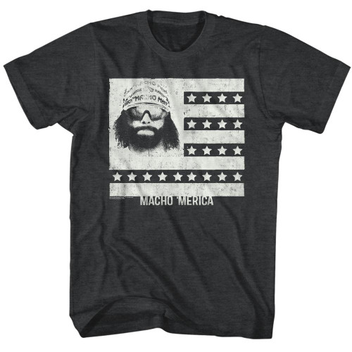 WWE Randy Savage Macho Man Mericaman T-Shirt - Black