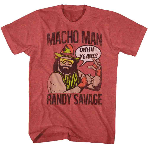 WWE Randy Savage Macho Man Macho T-Shirt - Red