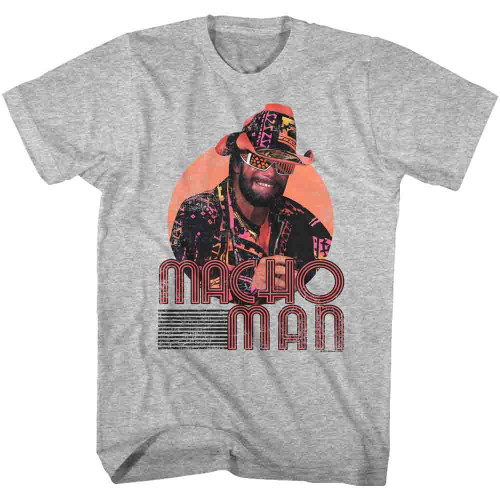 WWE Randy Savage Macho Man Mackin And Smakin T-Shirt - Gray