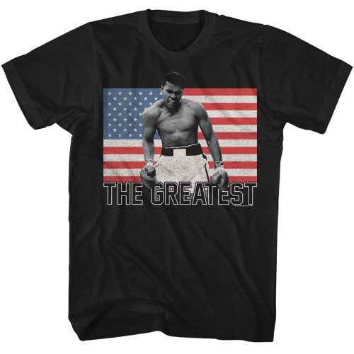 Muhammad Ali Flag The Greatest T-Shirt - Black