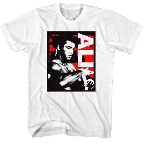 Muhammad Ali Wrapping Hands T-Shirt - White