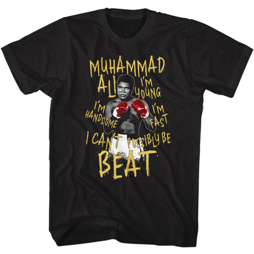 Muhammad Ali I Cant Be Beat T-Shirt - Black