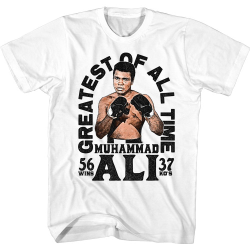 Muhammad Ali 56 Win 37 KO's T-Shirt - White