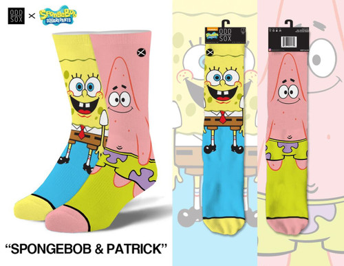 SpongeBob & Patrick Socks - Pink/ Yellow