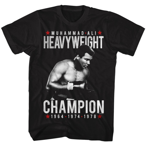 Muhammad Ali Heavy Champ T-Shirt - Black