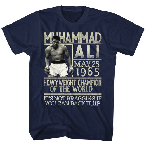 Muhammad Ali Back It Up T-Shirt - Navy Blue