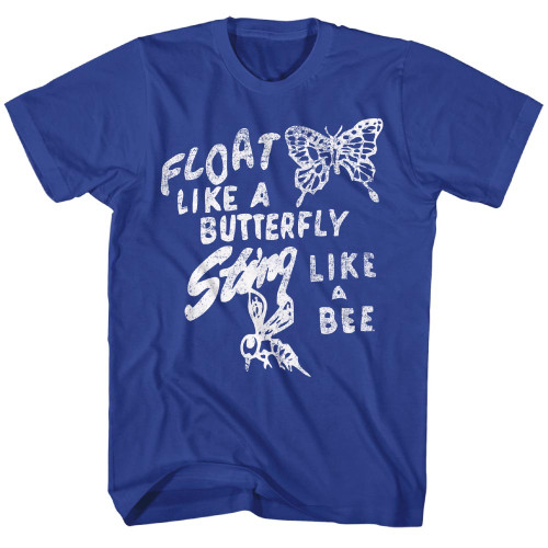 Muhammad Ali Float Like A Butterfly T-Shirt - Royal