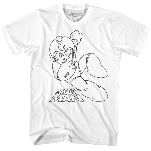 Mega Man Wrapped Rock T-Shirt - White