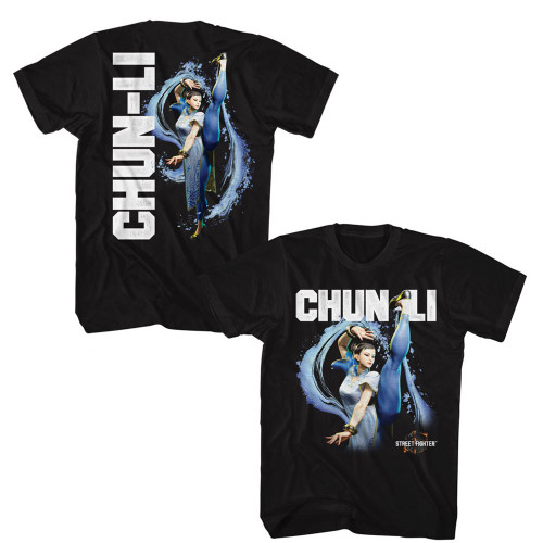 Street Fighter Chun Li Character BTB T-Shirt - Black