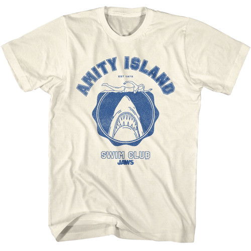 JAWS Amity Island Swim Club T-Shirt - Tan