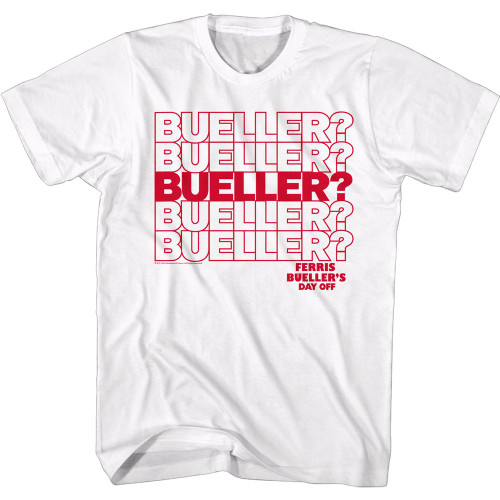 Ferris Bueller's Repeating Bueller T-Shirt - White