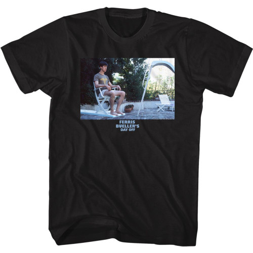 Ferris Bueller's Sitting By The Pool T-Shirt - Black