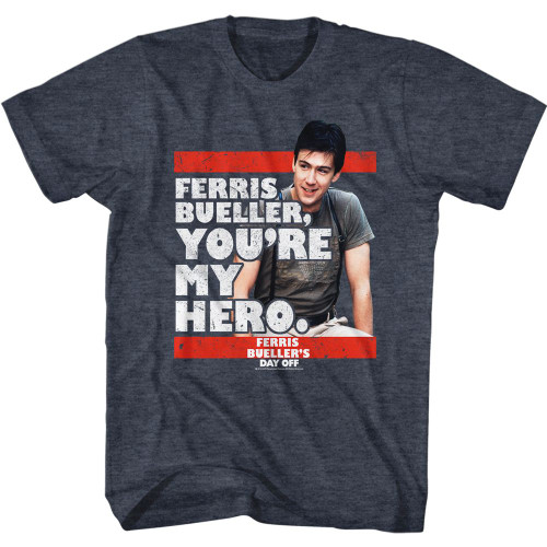 Ferris Bueller's My Hero T-Shirt - Navy