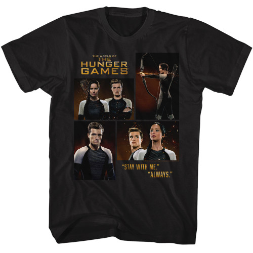 Hunger Games Katniss & Peeta Collage T-shirt - Black