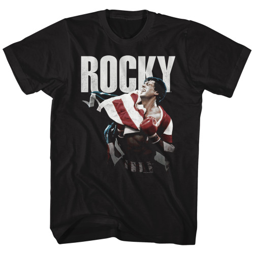 Rocky Flag Wrap T-shirt - Black