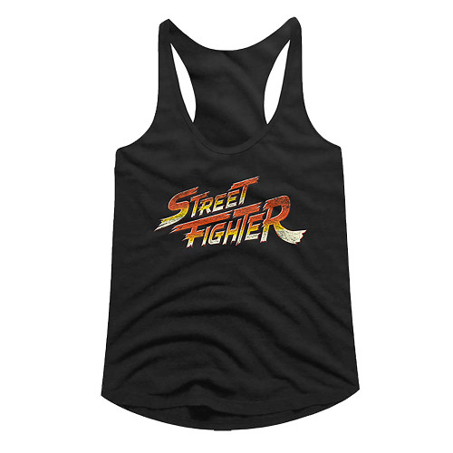 Street Fighter Logo Ladies Racerback - Black